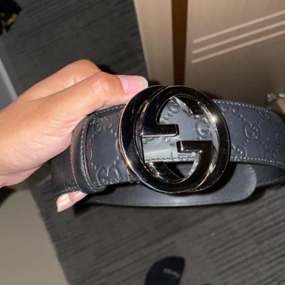Black gucci belt